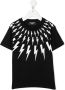Neil Barrett Kids T-shirt met bliksemflits print Zwart - Thumbnail 1