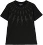 Neil Barrett Kids T-shirt met bliksemflitsprint Zwart - Thumbnail 1