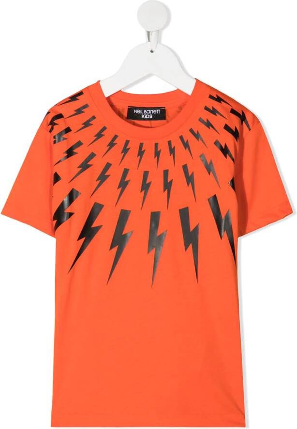 Neil Barrett Kids T-shirt met print Oranje