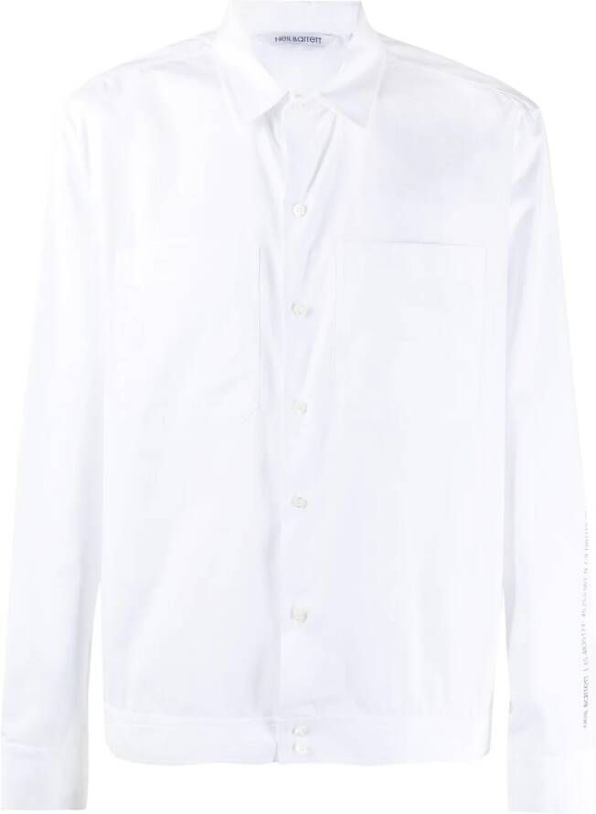 Neil Barrett Overhemd met opgestikte zak Wit