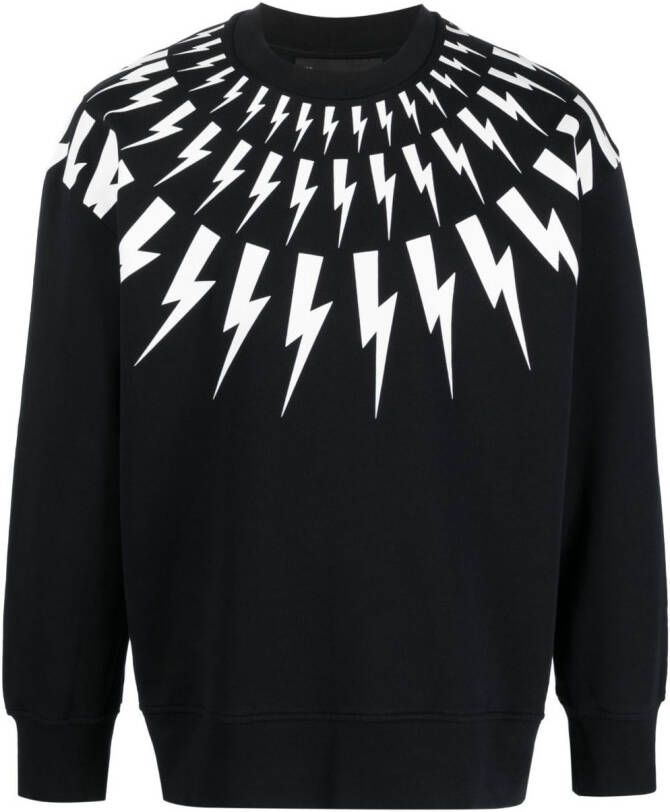 Neil Barrett Sweater met print Zwart