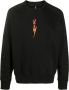 Neil Barrett Sweater met vlammenprint Zwart - Thumbnail 1