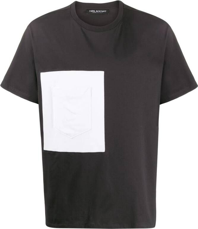 Neil Barrett T-shirt met borstzak Zwart
