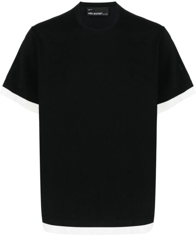Neil Barrett T-shirt met geborduurd logo Zwart