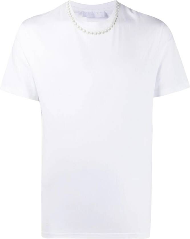 Neil Barrett T-shirt met halsketting Wit
