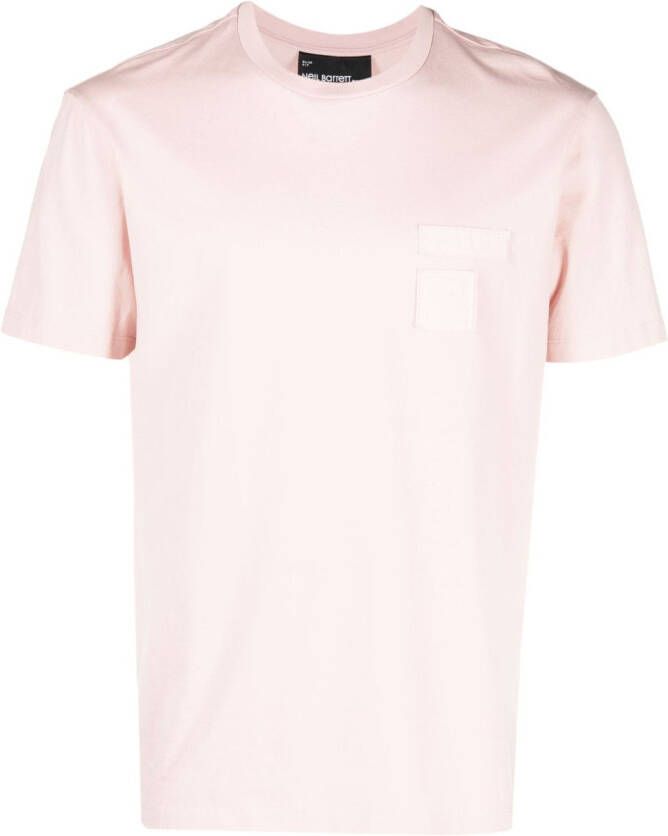 Neil Barrett T-shirt met logopatch Roze