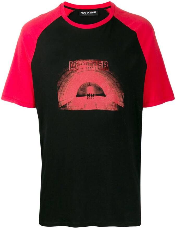 Neil Barrett T-shirt met print Zwart