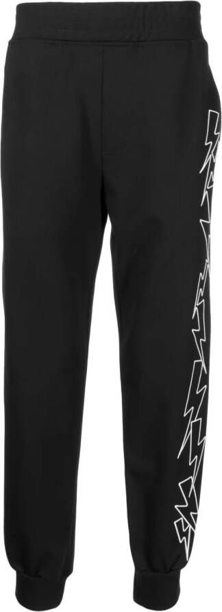 Neil Barrett Trainingsbroek met geborduurd logo Zwart