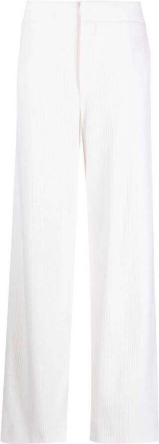 NELLS NELSON Broek met wijde pijpen Wit