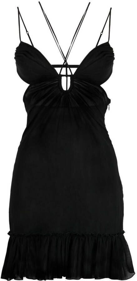 Nensi Dojaka Mini-jurk met uitgesneden detail Zwart
