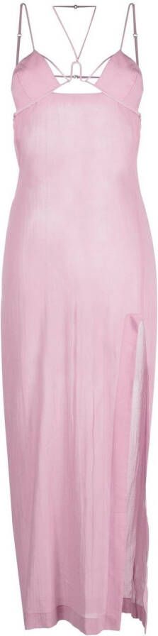 Nensi Dojaka Semi-doorzichtige mini-jurk Roze