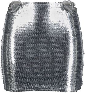 Nensi Dojaka Mini-rok met uitgesneden hart Zilver