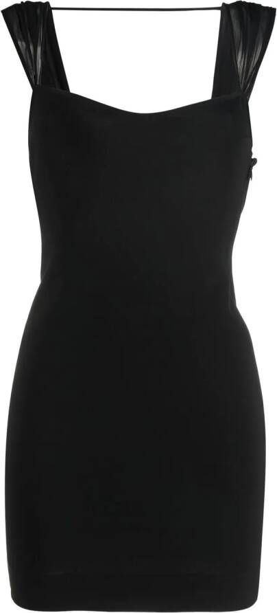 Nensi Dojaka Mini-jurk met sweetheart hals Zwart