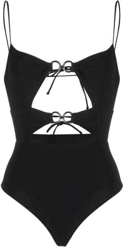 Nensi Dojaka Badpak met ringdetail Zwart