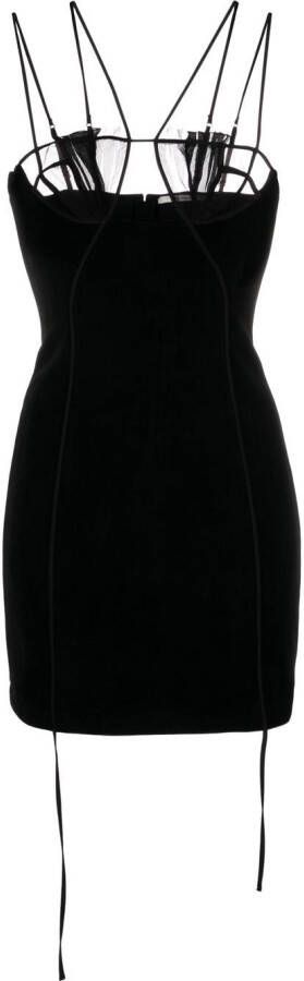 Nensi Dojaka Mini-jurk met spagettibandjes Zwart