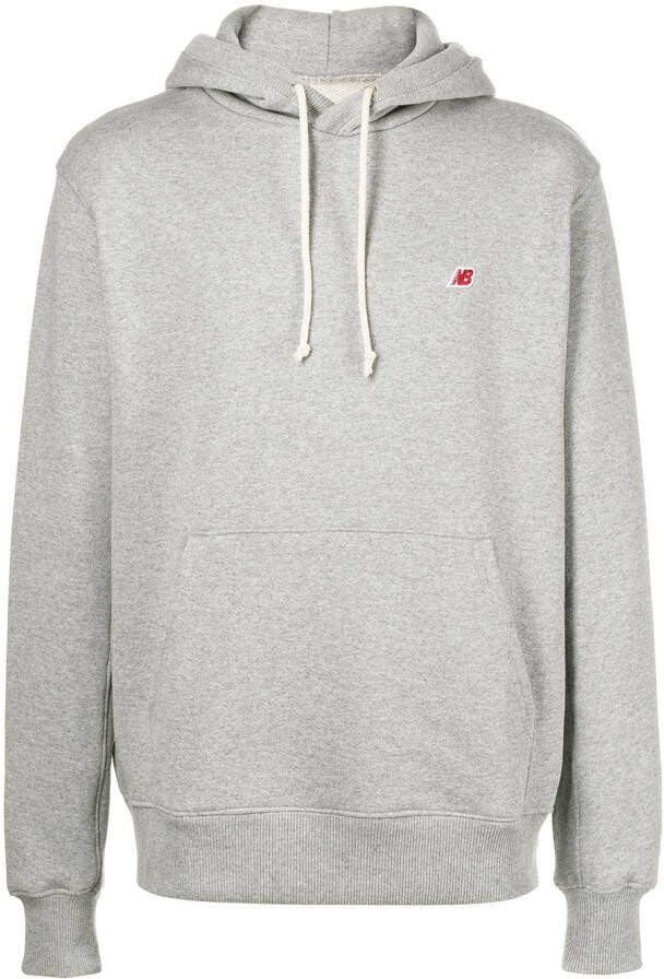 New Balance Hoodie met geborduurd logo Grijs