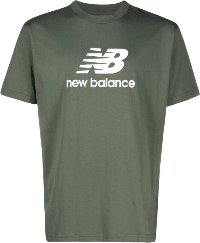 New Balance T-shirt met logoprint Groen