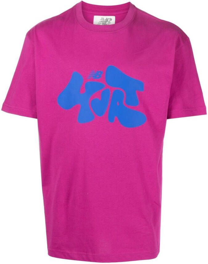 New Balance T-shirt met logo Paars