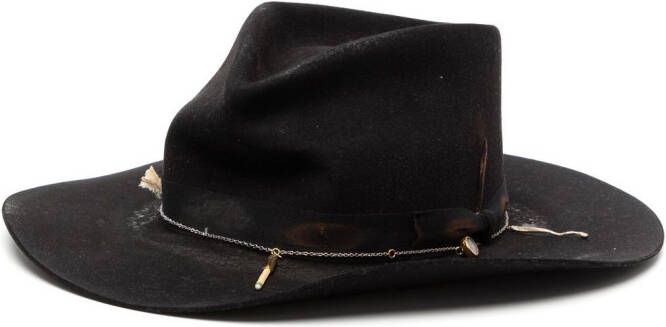 Nick Fouquet Fedora hoed met ketting Zwart