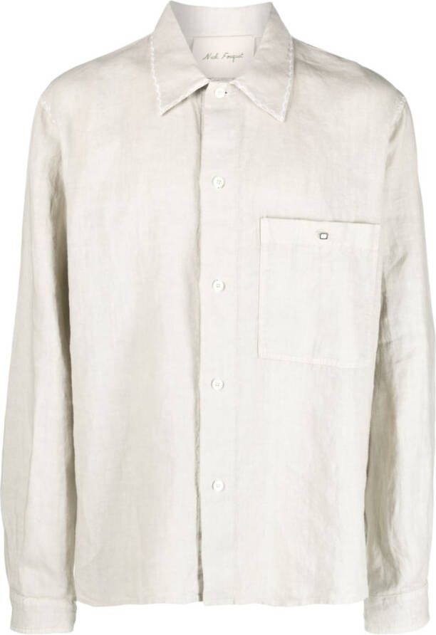 Nick Fouquet Linnen overhemd Beige