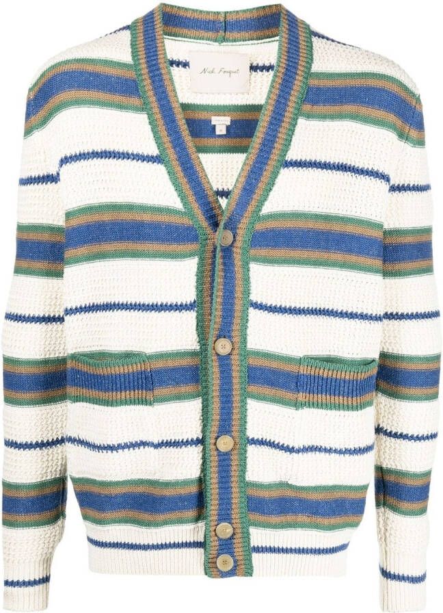 Nick Fouquet Gestreept vest Wit