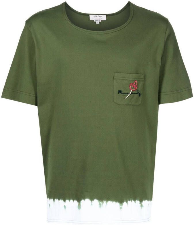 Nick Fouquet Tweekleurig T-shirt Groen