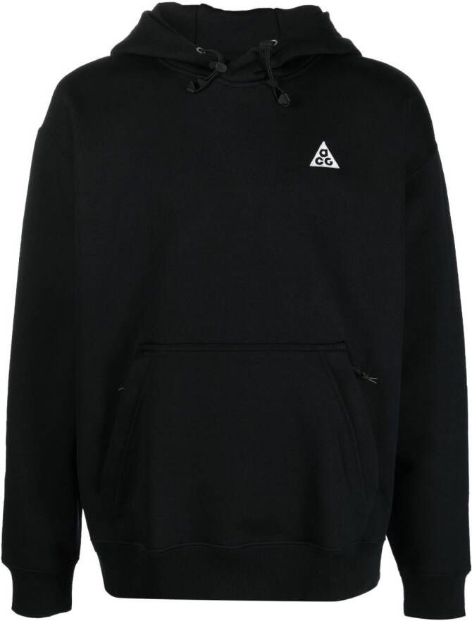 Nike Hoodie met geborduurd logo Zwart