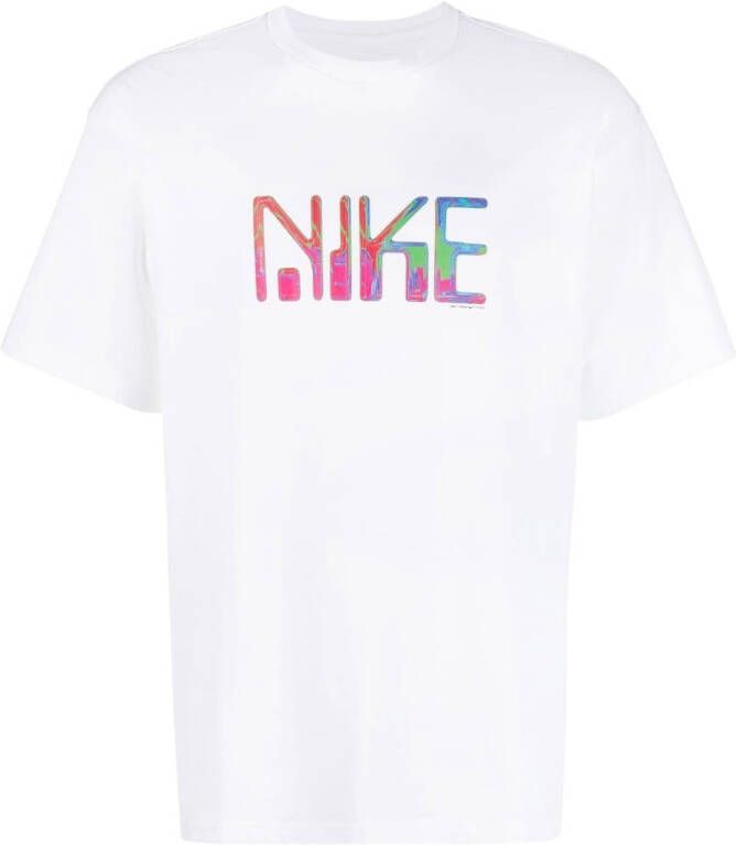 Nike T-shirtjurk met logoprint Wit