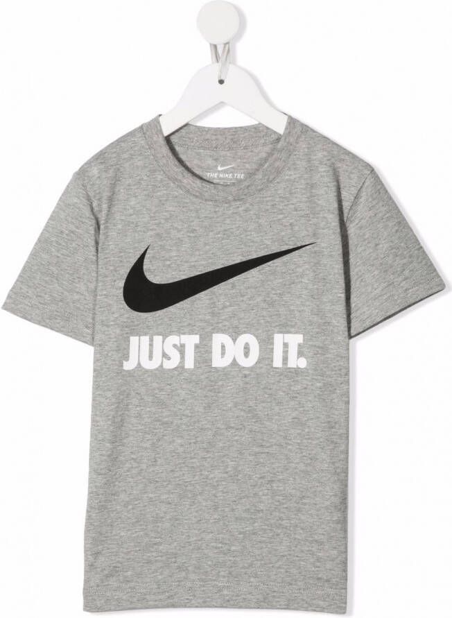 Nike Kids T-shirt met tekst Grijs