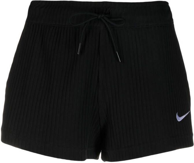 Nike Shorts met geborduurd logo Zwart