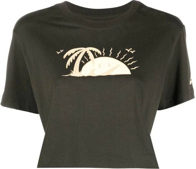 Nike T-shirt met grafische print Groen