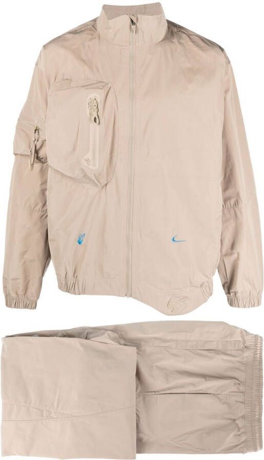 Nike X Off-White Pak met geborduurd logo Beige