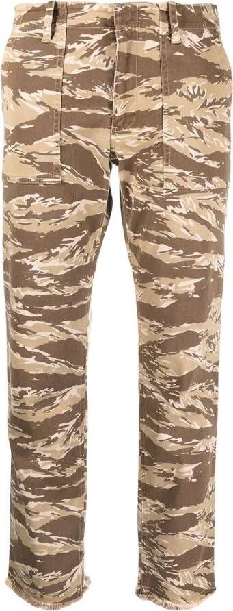 Nili Lotan Broek met camouflageprint Beige