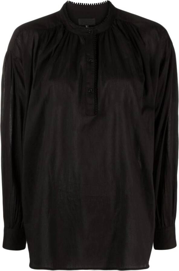 Nili Lotan Katoenen blouse Zwart