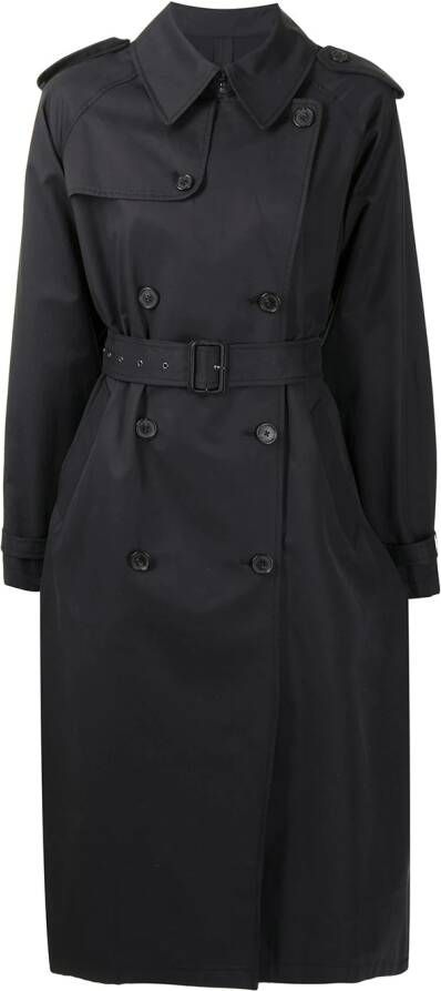 Nili Lotan Trenchcoat met dubbele rij knopen Zwart