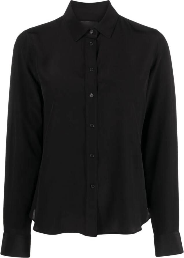 Nili Lotan Zijden blouse Zwart