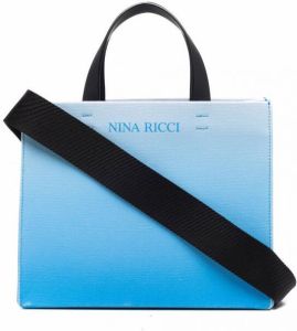 Nina Ricci Shopper met logoprint Blauw