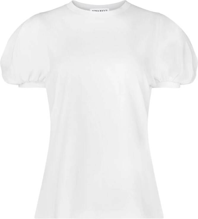 Nina Ricci T-shirt met pofmouwen Wit