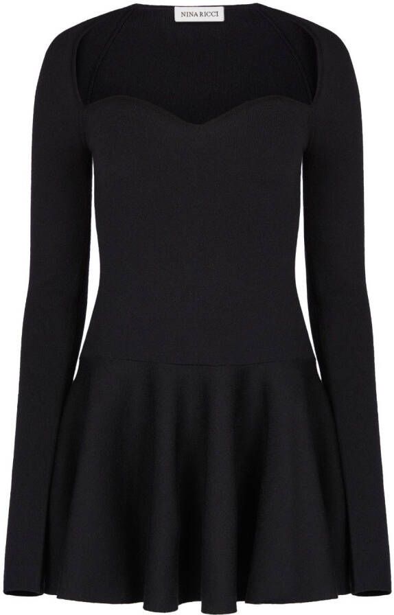 Nina Ricci Mini-jurk met sweetheart hals Zwart