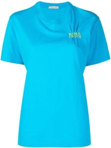 Nina Ricci T-shirt met geborduurd logo Blauw