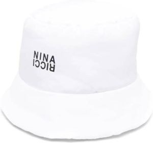 Nina Ricci Vissershoed met geborduurd logo Wit