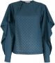 Nk Broderie anglaise blouse Blauw - Thumbnail 1