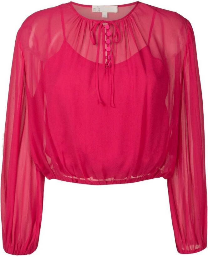 Nk Cropped blouse Roze