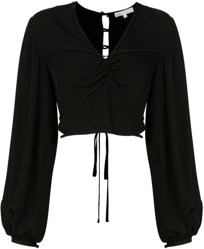 Nk Cropped blouse Zwart