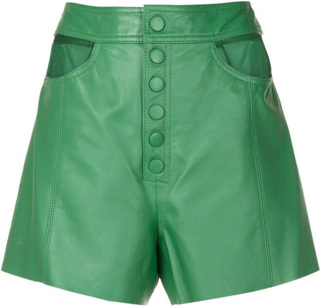 Nk Leren shorts Groen