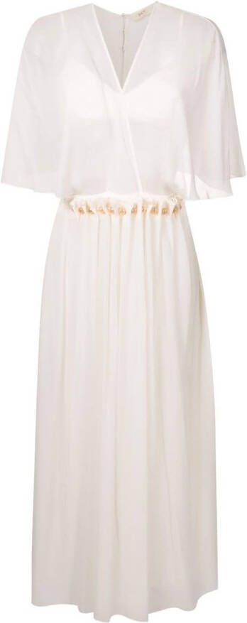 Nk Midi-jurk met kralen detail Wit