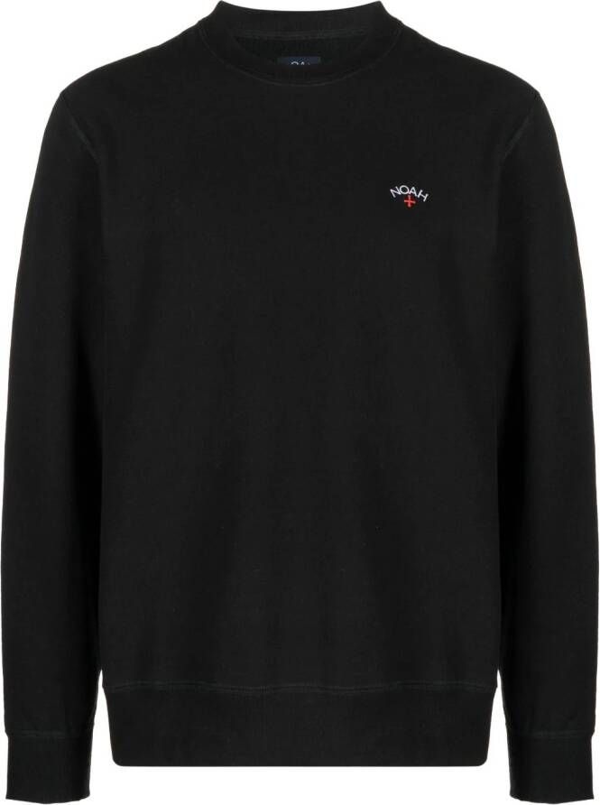 NOAH NY Sweater met geborduurd logo Zwart