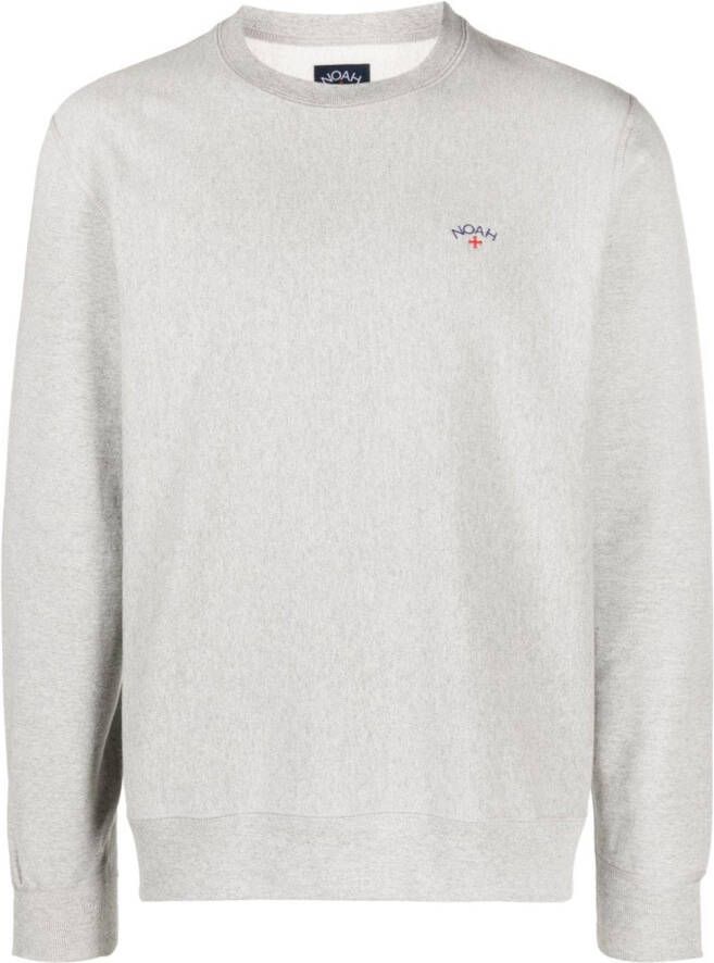 NOAH NY Sweater met geborduurd logo Grijs