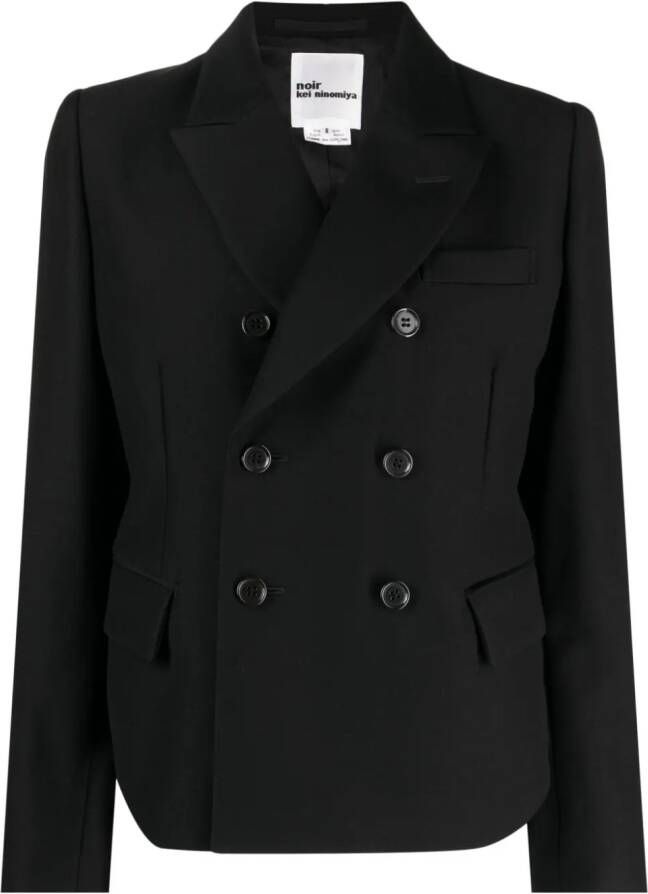 Noir Kei Ninomiya Blazer met dubbele rij knopen Zwart