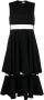 Noir Kei Ninomiya Mouwloze midi-jurk Zwart - Thumbnail 1